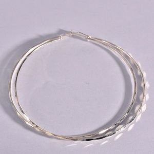 Large Sterling Silver Hoop Earrings